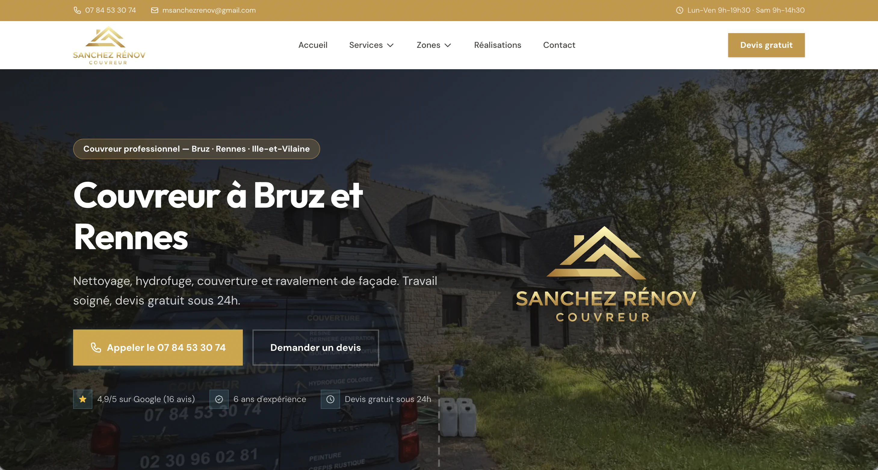 Website Sanchez Rénov
